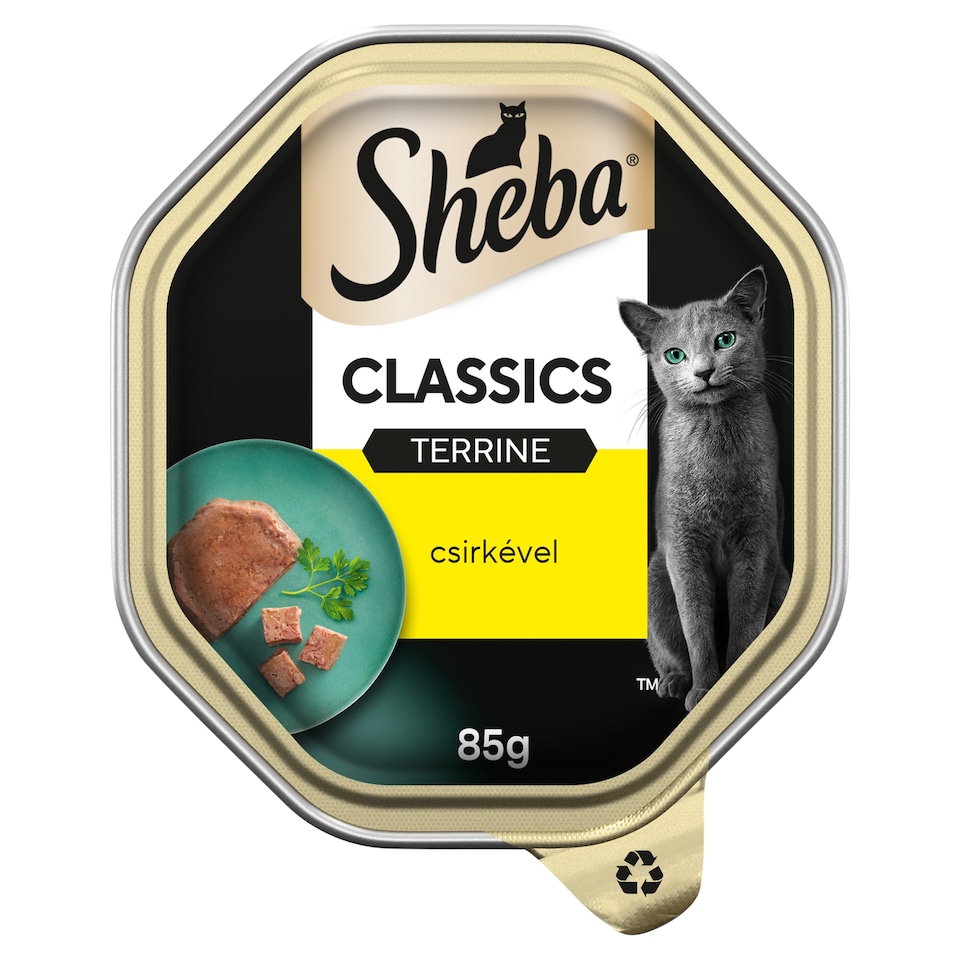 Sheba Classics Terrine teljes értékű nedves eledel felnőtt macskáknak csirkével 85 g