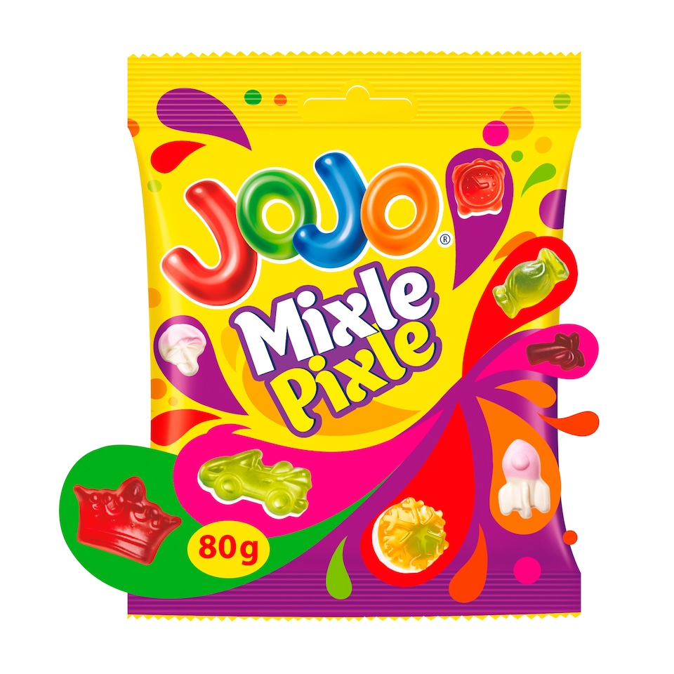 image 1 of JOJO Mixle Pixle Jelly Candies with Fruit Flavors 80 g