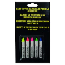 Svieti v tme ceruzky na tvar 5 farieb 5 x 2 g (10 g)