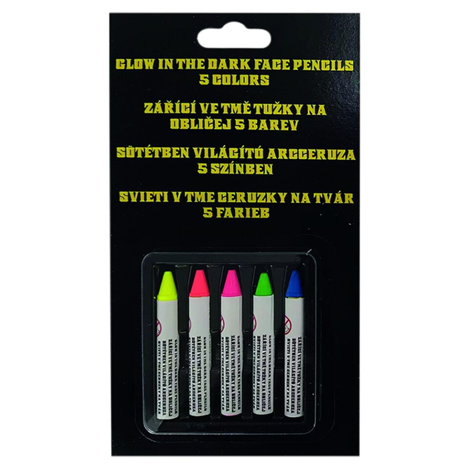 Svieti v tme ceruzky na tvar 5 farieb 5 x 2 g (10 g)
