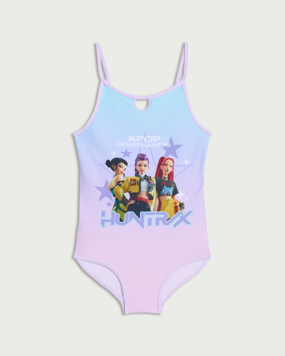 image 1 of K-Pop Demon Hunters Swimsuit in Lilac