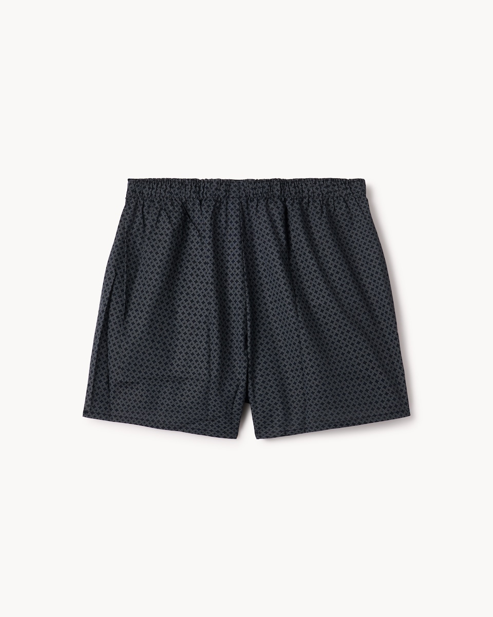 image 1 of F&F 3-Pack Pure Cotton Printed Woven Boxers in Black