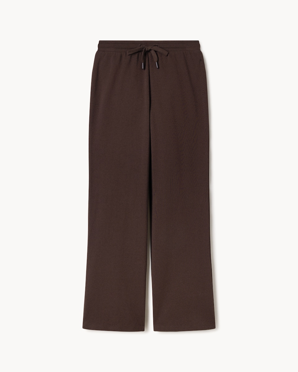 image 1 of OH ME OH MY Wide Leg Joggers in Chocolate