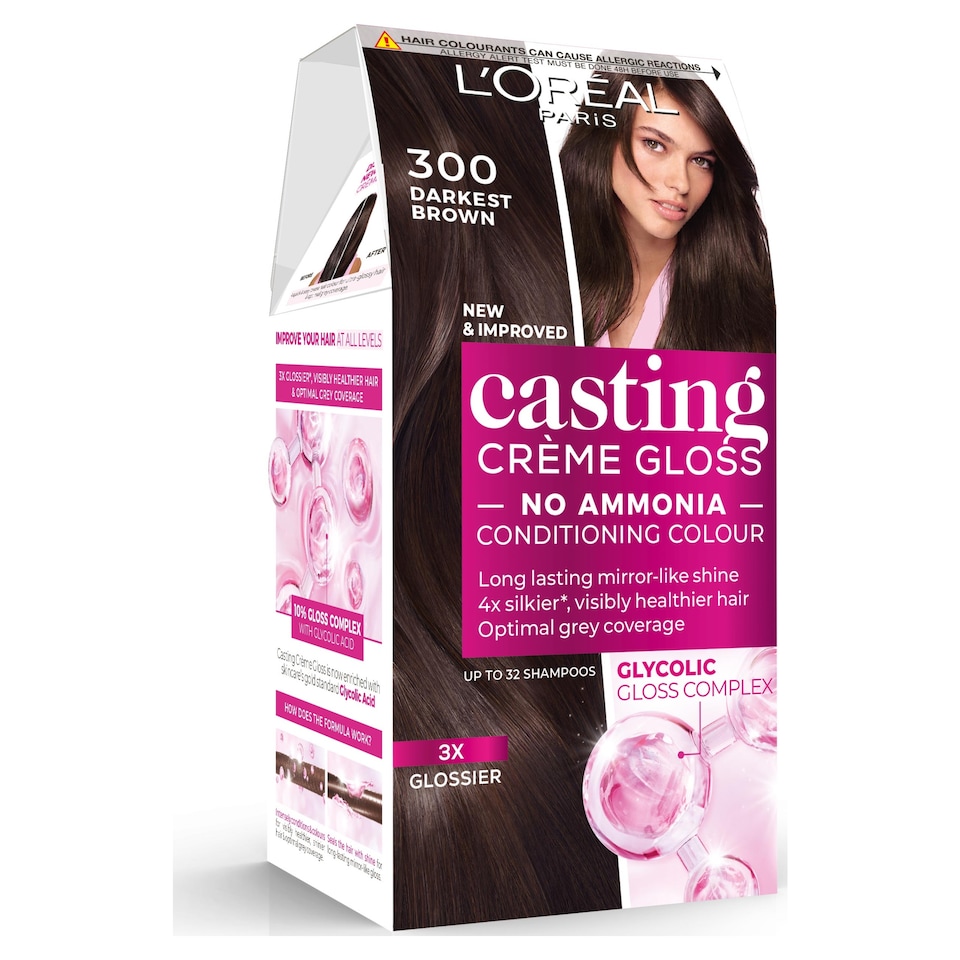 image 1 of L'Oreal Paris Casting Creme Gloss 300 Darkest Brown Semi-Permanent Hair Dye