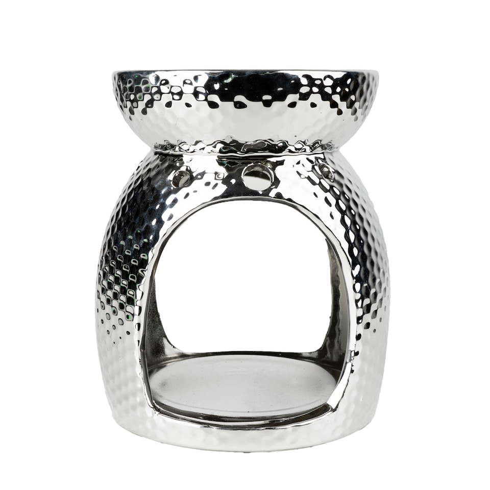 Candlelight Silver Ceramic Wax Melt Burner