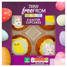 Tesco Free From Easter Cupcakes 4 Pack