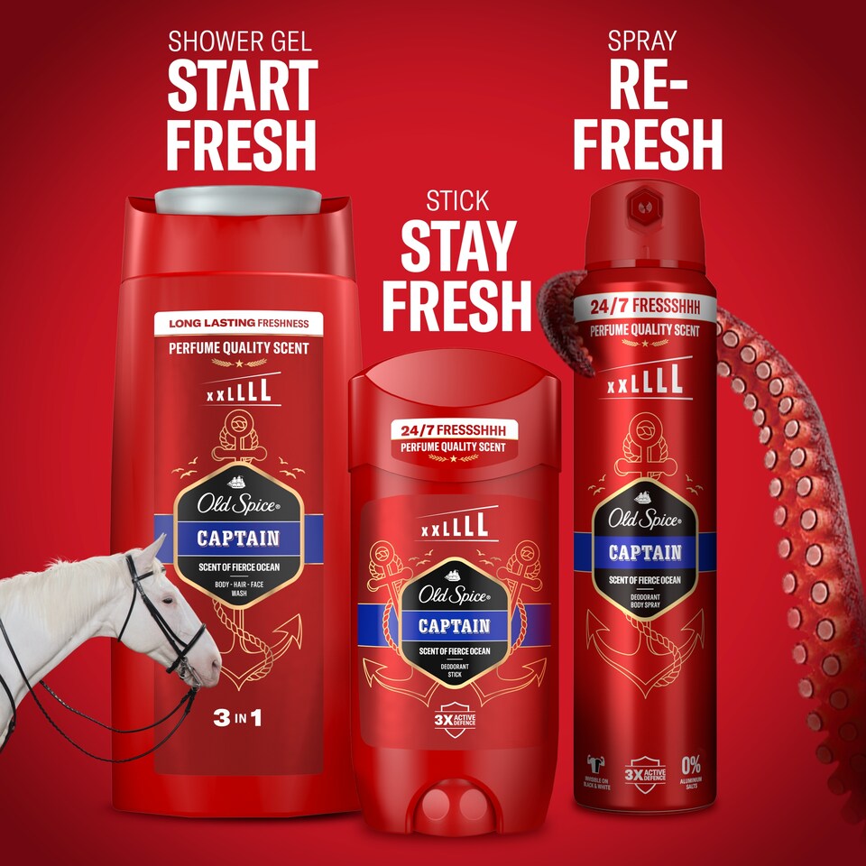 Obrázek 1 pro produkt Old Spice Captain Tělový Deodorant Ve Spreji Pro Muže 250ml