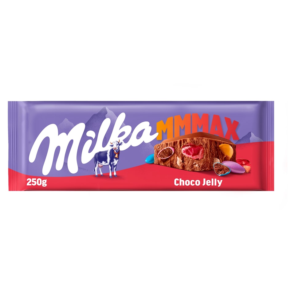image 1 of Milka Mmmax Choco Jelly Alpine Milk Chocolate 250 g