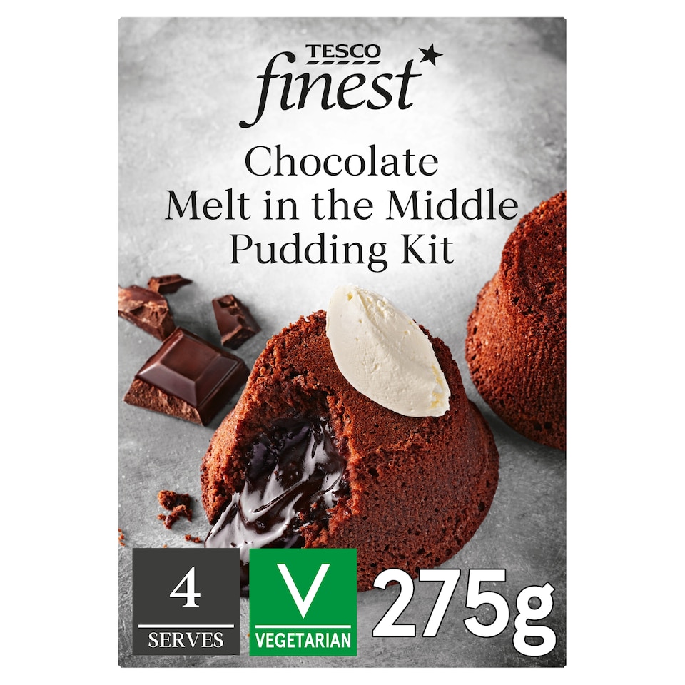 Tesco Finest Chocolate Melt in the Middle Pudding Kit 275g