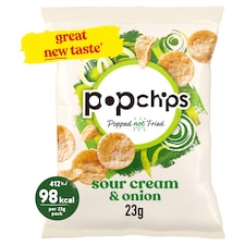 Popchips Sour Cream & Onion Potato Chips 23G