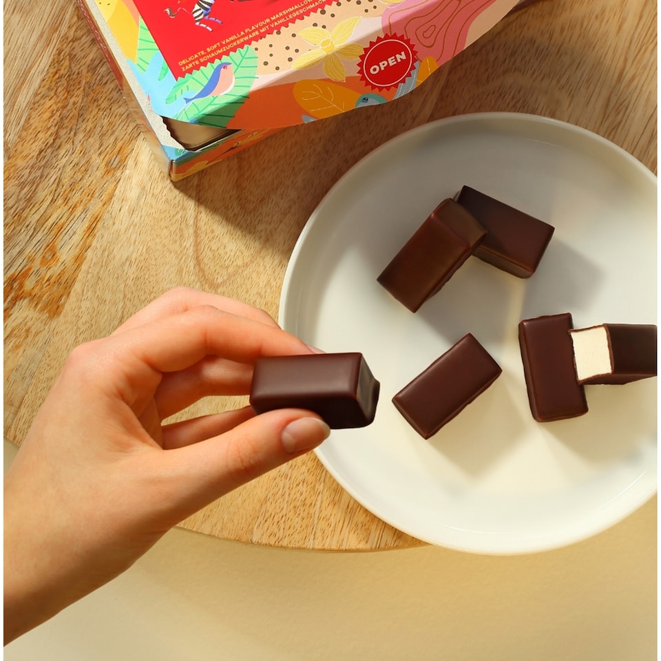 image 1 of Wedel Vanilla Marshmallow in Dark Chocolate 340g