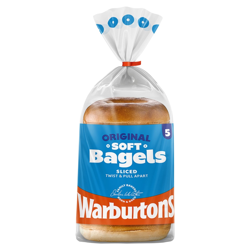 Warburtons Soft & Sliced Original Bagels 5 Pack