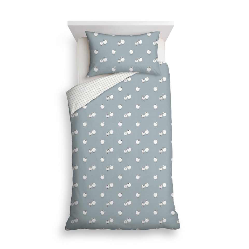 F&F Home Brushed Cotton Sheep Duvet Cover Set Single
