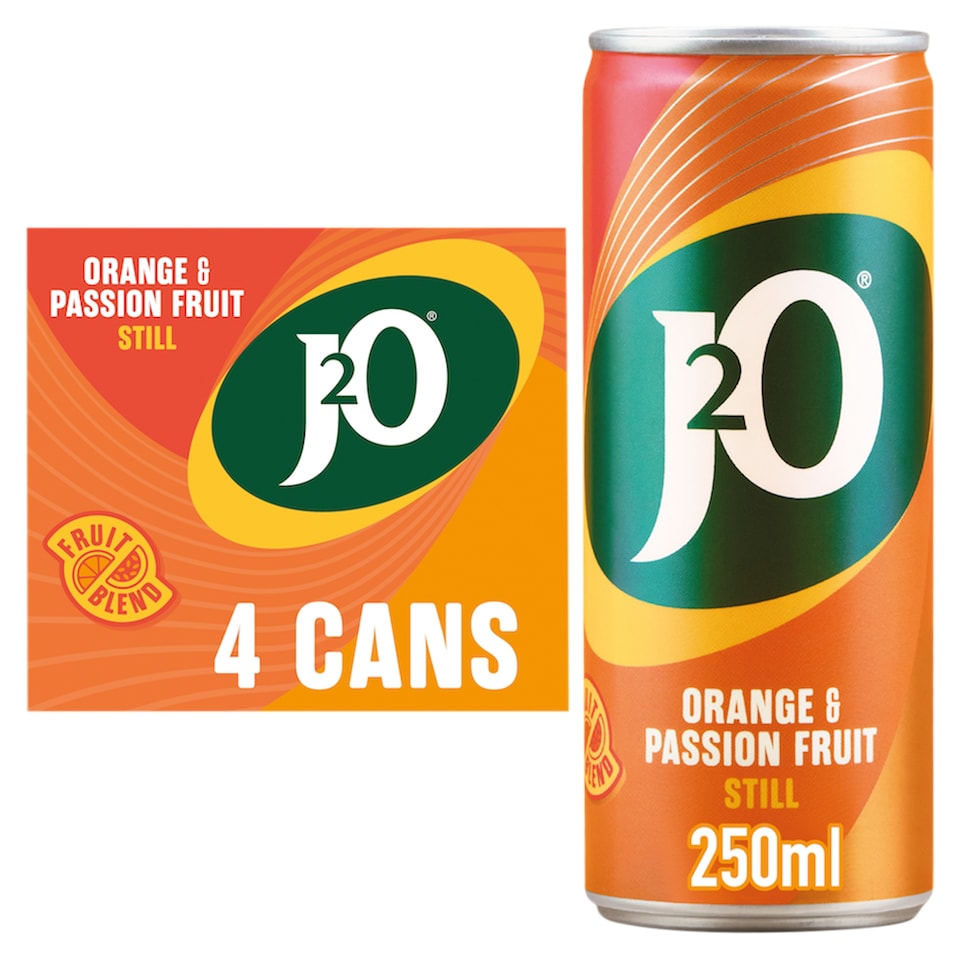 J2O Orange & Passion Fruit 4x250ml