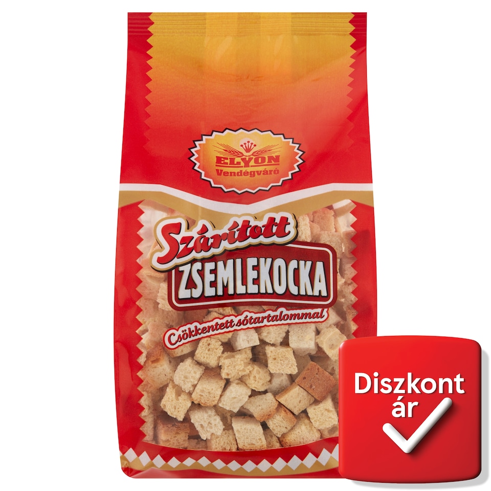 Elyon Vendégváró szárított zsemlekocka csökkentett sótartalommal 150 g  1. kép