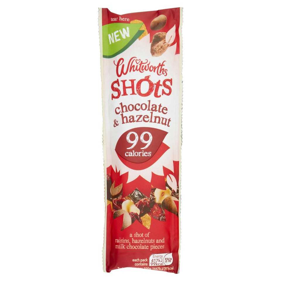 Whitworths Chocolate & Hazelnut Shots 25G