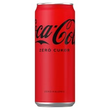 Coca Cola Zero Sugar Cola Flavoured Energy-Free Carbonated Soft Drink with Sweeteners 330 ml