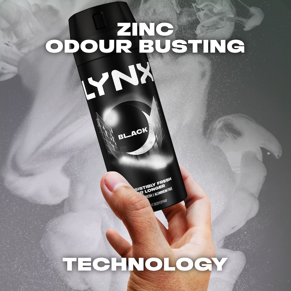image 1 of Lynx Black 48h Deodorant Bodyspray for Men 150ml