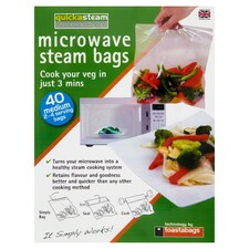 Quicksteam Microwave Steam Bags 40 Pack
