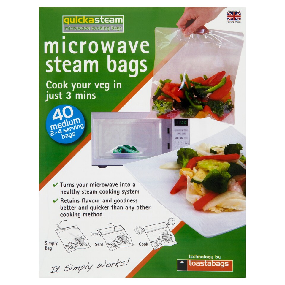 Quicksteam Microwave Steam Bags 40 Pack
