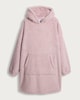 image 4 of F&F Fleece Oversized Pyjama Hoodie in Pink