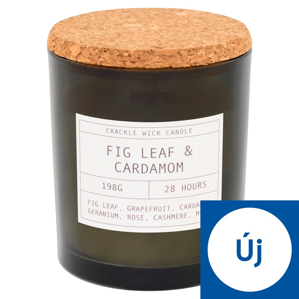 F&F Home Crackle Fig Leaf and Cardamom illatos gyertya 198 g  1. kép
