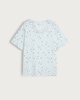 image 5 of F&F Star Print Short Sleeved Pyjama Top in Multi Blue
