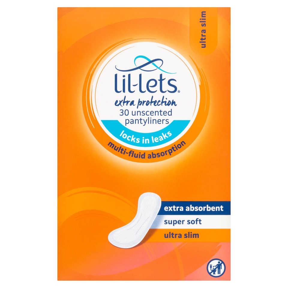 Lil-Lets Extra Protection 30 Unscented Pantyliners 