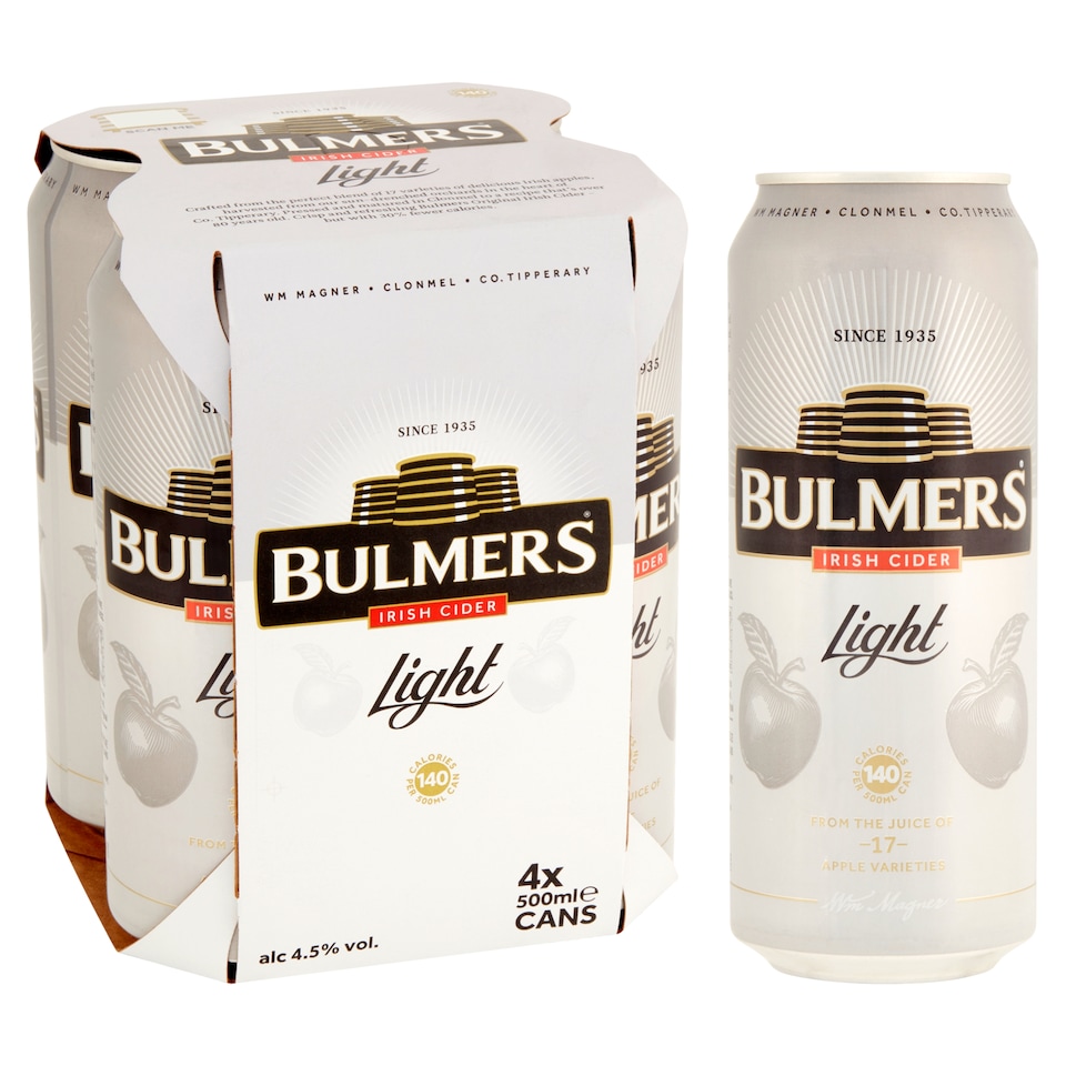 image 1 of Bulmers Light Irish Cider 4 X 500Ml