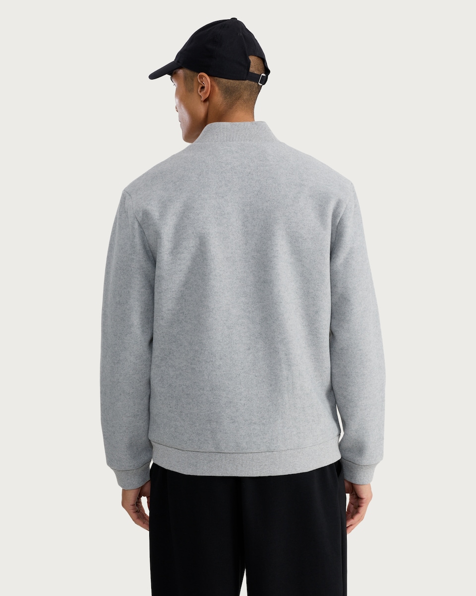 image 1 of F&F Zip Up Bomber Jacket in Grey