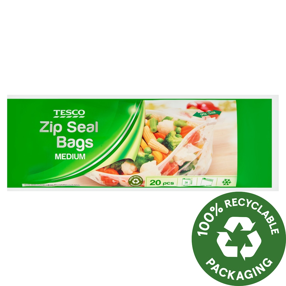 Tesco Zip vrecká stredné 20 ks