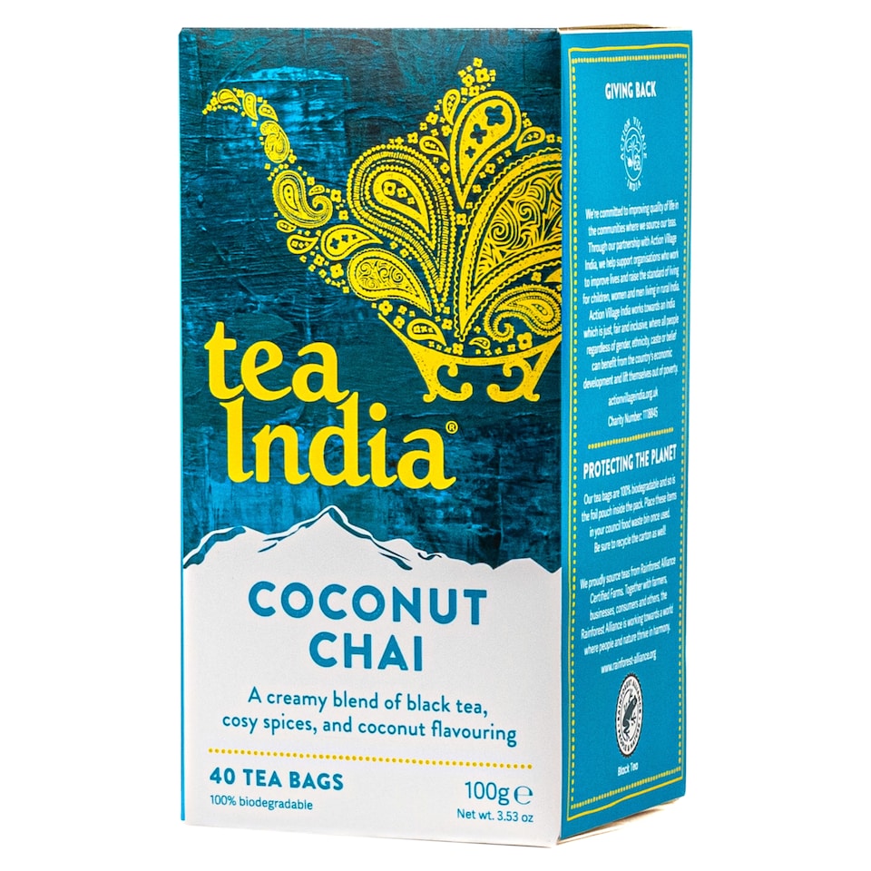 Tea India Coconut Chai 40 T/bags 100g