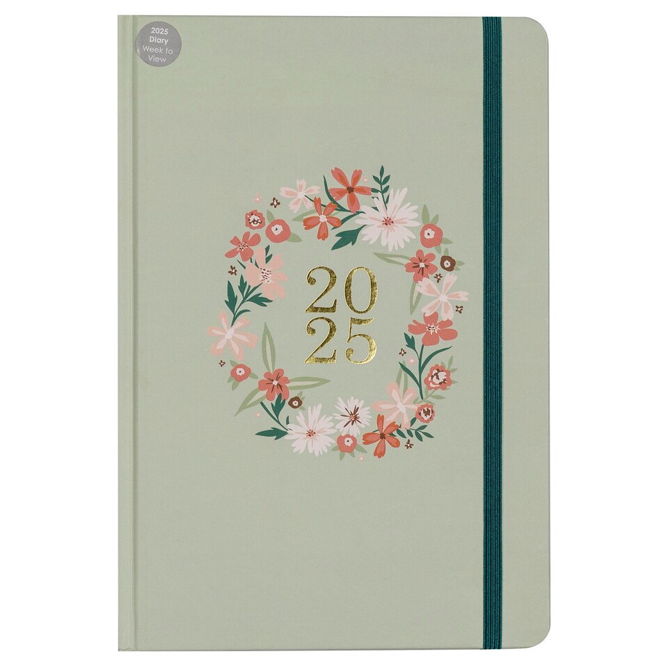 Diary A5 WTV 2025 FLORAL WREATH