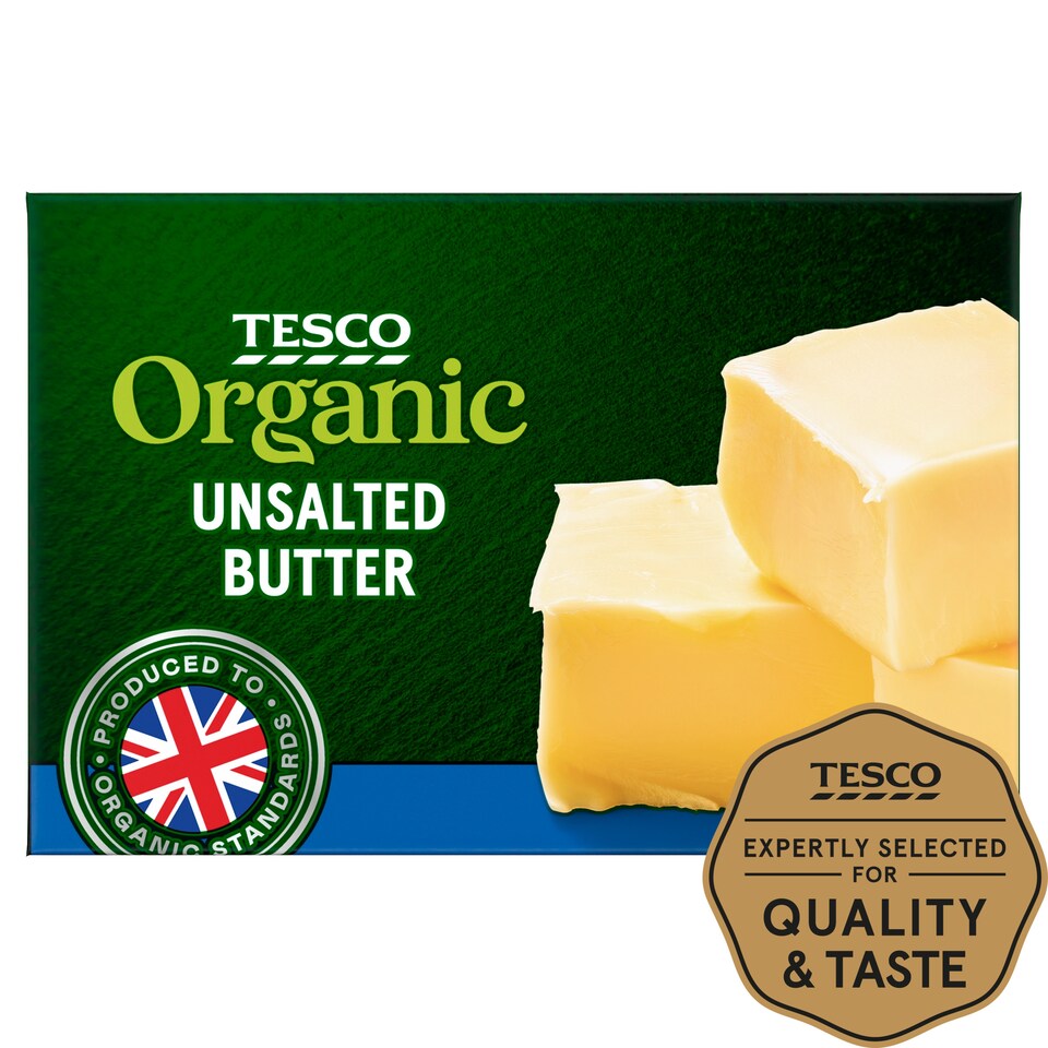TESCO ORGANIC Unsalted Butter 250G