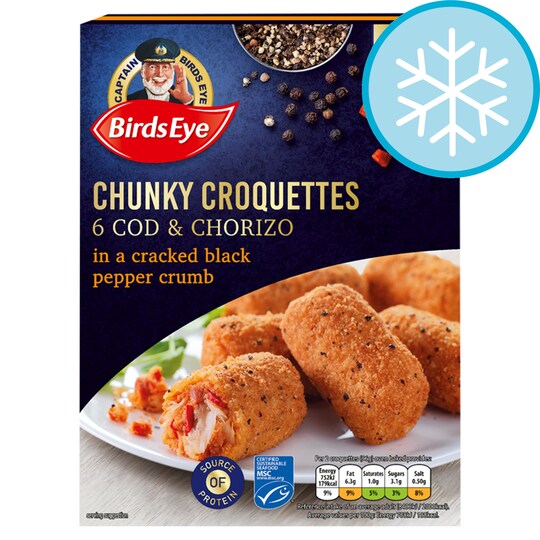 Birds Eye Cod And Chorizo Croquettes 288G Tesco Groceries