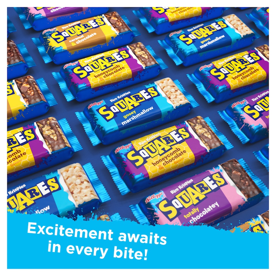 image 1 of Kellogg's Rice Krispies Squares Chocolate & Honeycomb  4 x 33g
