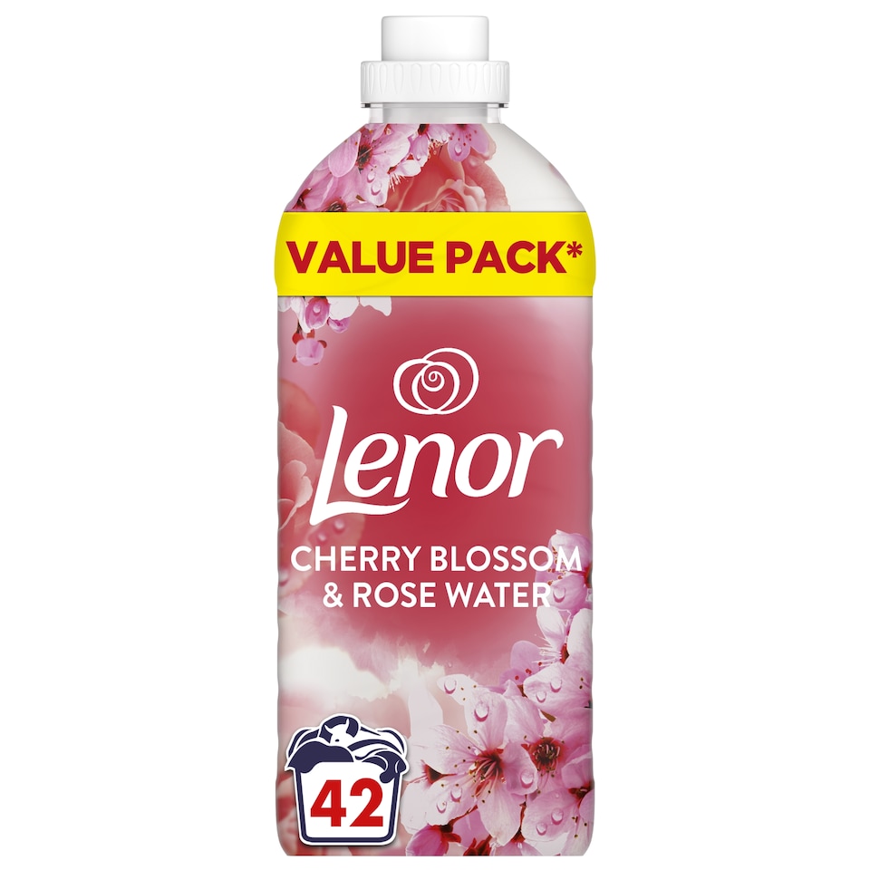 image 1 of Lenor Fabric Conditioner Cherry Blossom & Rosewater 42 Washes 1.386Ltr