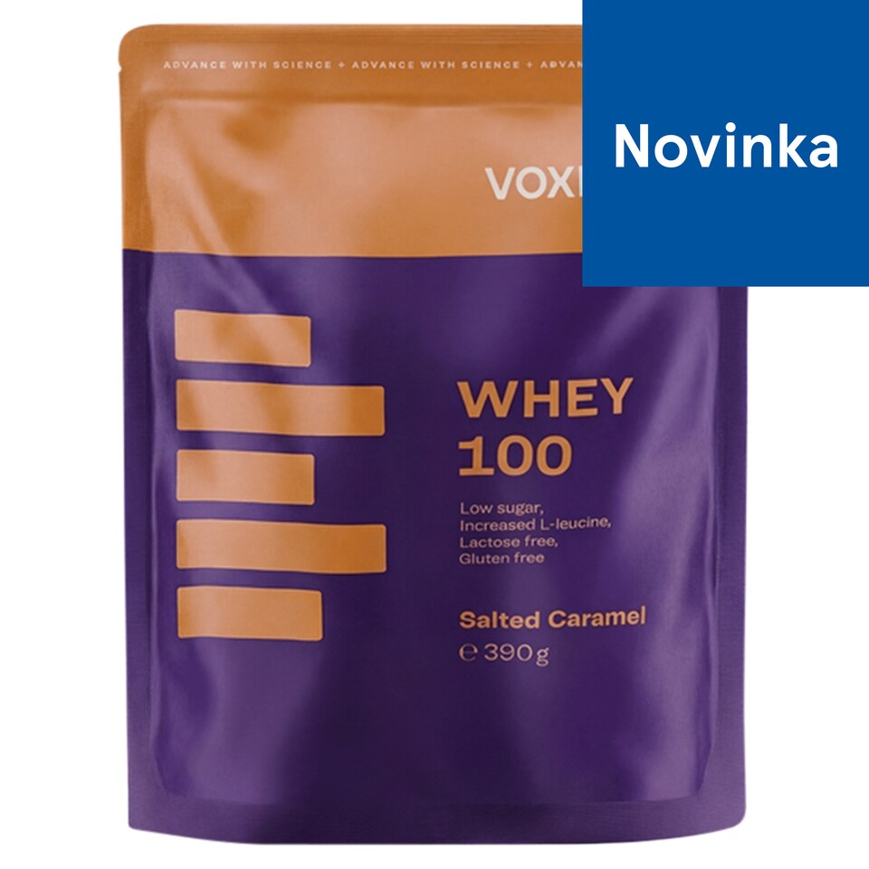 Voxberg Protein Whey 100 bielkovinový prášok príchuť slaný karamel 13 x 30 g (390 g)