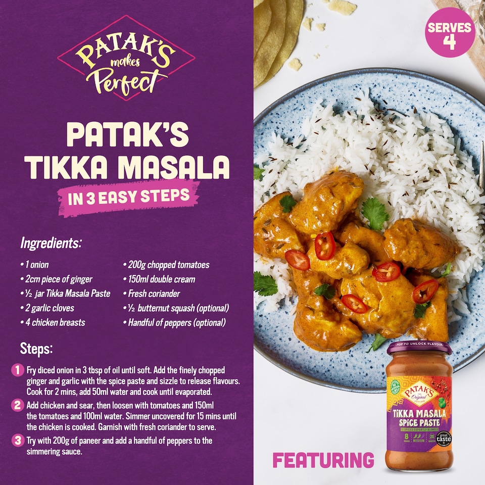 image 1 of Pataks Tikka Masala Medium Paste 283G