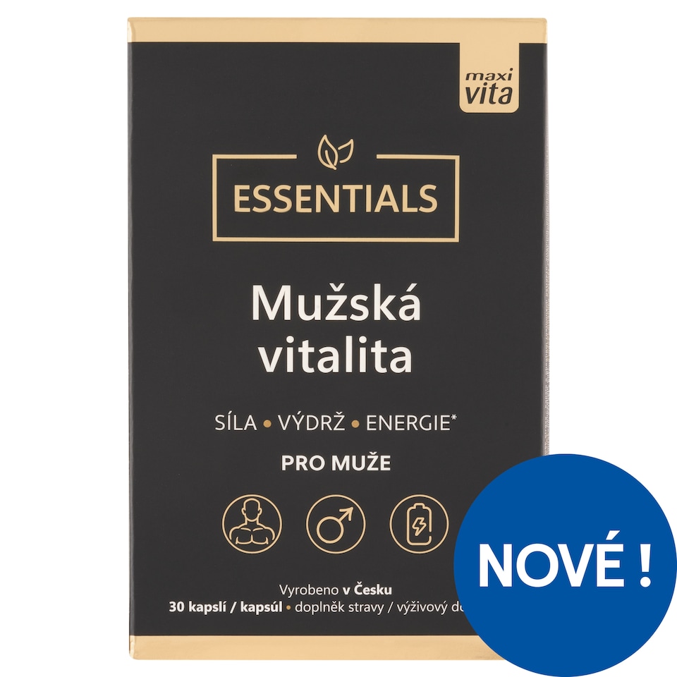 Obrázek 1 pro produkt Maxi Vita Essentials Mužská vitalita doplněk stravy 30 kapslí 21,6g