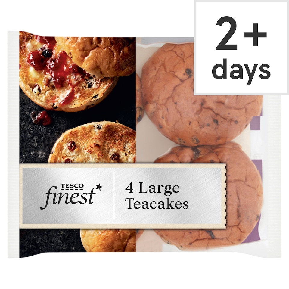 Tesco Finest Large Teacakes 4 pack