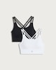 image 4 of F&F Active 2-Pack Strappy Light Support Sports Bras in Multi