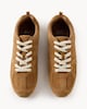 image 2 of F&F Leather Lace Up Trainers in Tan