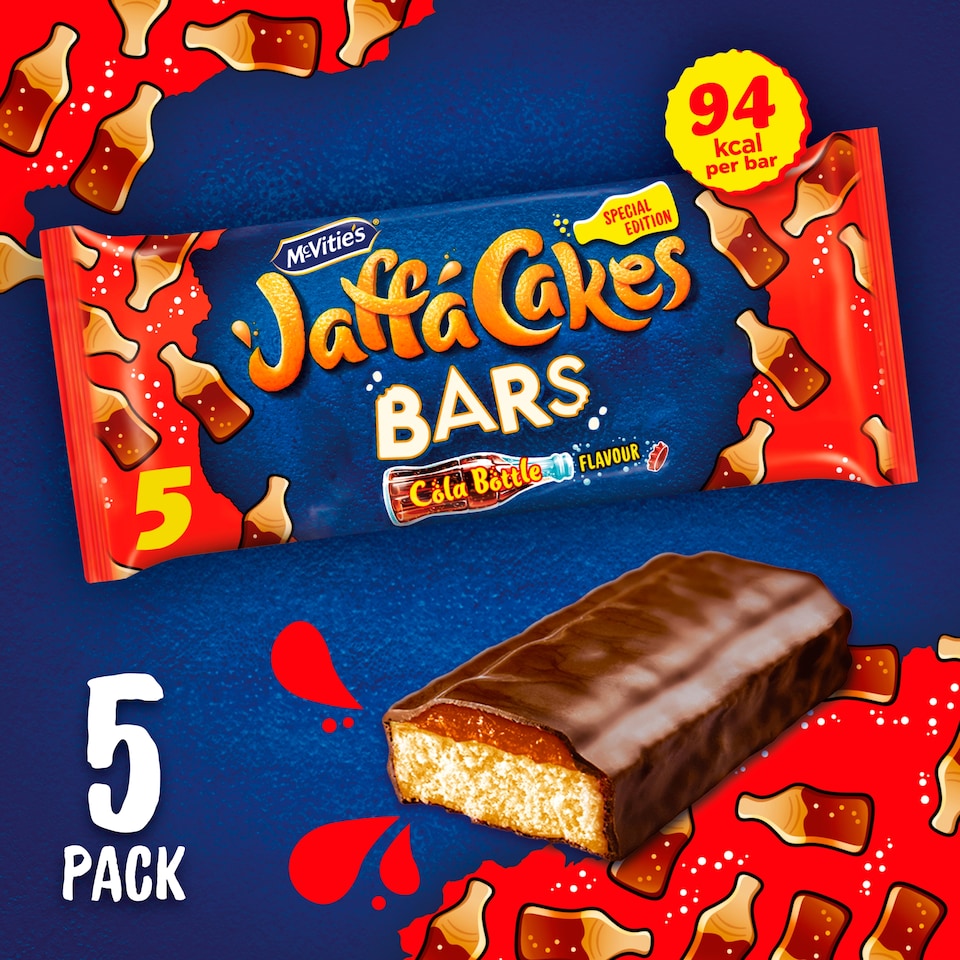 image 1 of McVitie's Jaffa Cakes Bars - Cola Bottle Flavour 5 Pack