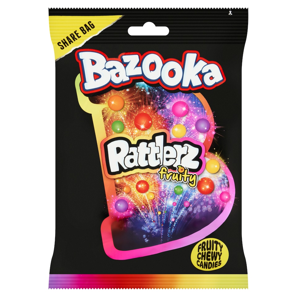 Bazooka Rattlerz Fruity Chewy Candies 120G