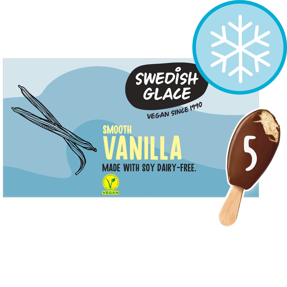 image 1 of Swedish Glace Sticks Vanilla Soy Ice Cream 5X55ml