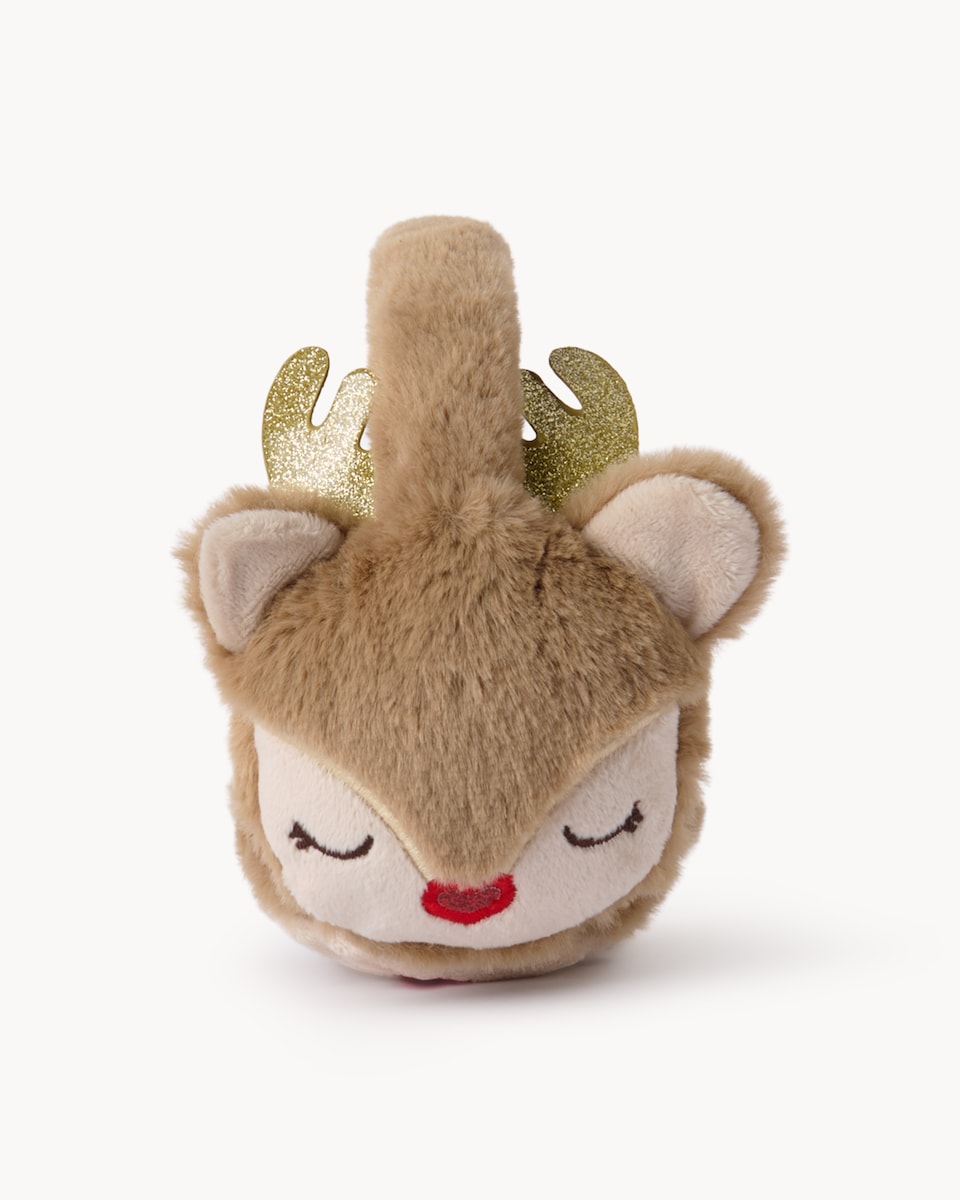 image 1 of Christmas Baby Reindeer Earmuffs in Neutral