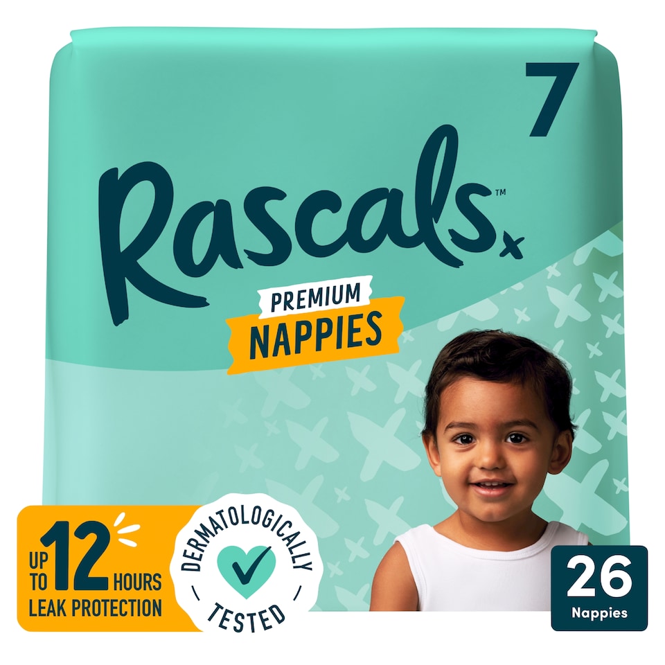 image 1 of Rascals Premium Nappies Size 7 26 Pack