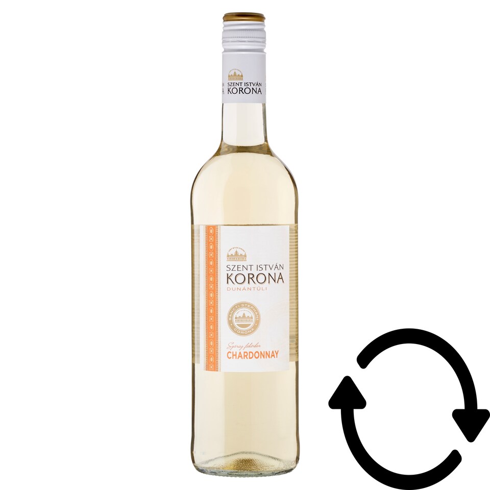 Szent István Korona Dunántúli Chardonnay száraz fehérbor 12% 0,75 l