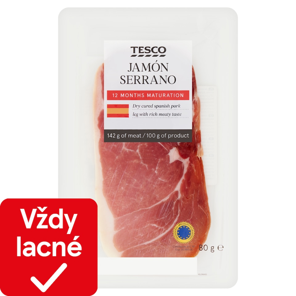 Tesco Jamón Serrano 80 g